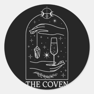 Gothic Witchy Coven Bruid Tarot Matching Bachelore Ronde Sticker