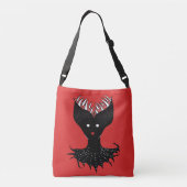 Gothic Witchy Demon Girl Horror Crossbody Tas (Achterkant)