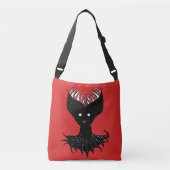 Gothic Witchy Demon Girl Horror Crossbody Tas (Voorkant)