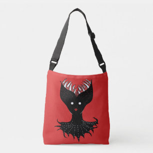Gothic Witchy Demon Girl Horror Crossbody Tas