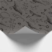 Gothic Witchy Raven Wrapping Paper Cadeaupapier (Hoek)