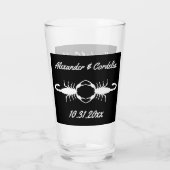 Gothic Witte Trouw Schorpioenen Custom Glas (Achterkant)