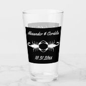 Gothic Witte Trouw Schorpioenen Custom Glas (Voorkant)