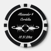 Gothic Witte Trouw Schorpioenen Custom Poker Chips (Voorkant)