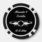 Gothic Witte Trouw Schorpioenen Custom Poker Chips (Achterkant)