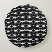 Gothic Witte Trouw Schorpioenen Custom Rond Kussen (Achterkant)