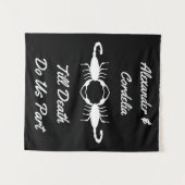 Gothic Witte Trouw Schorpioenen Custom Wandkleed (Voorkant (horizontaal))