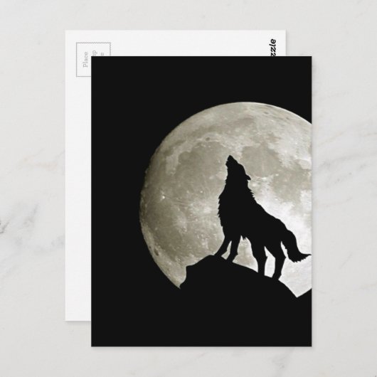Gothic Wolf Briefkaart (Voorkant / Achterkant)