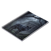 Gothic Wolf Donkere Bos Kunstprint Notitieboek (Linkerzijde)