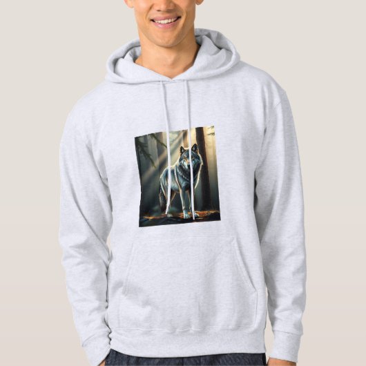 Gothic Wolf Moonlight Oil Painting Hoodie  (Voorkant)