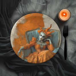 Gothic Woman at the Opera Halloween Costume Party Papieren Bordje