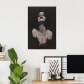 Gothic Woman in Red Macabre Art Printable, Dark Poster (Thuiskantoor)