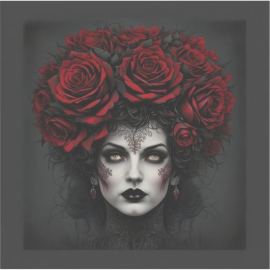 Gothic Woman Sticker (Voorkant)