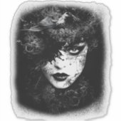 Gothic Woman Sticker (Voorkant)