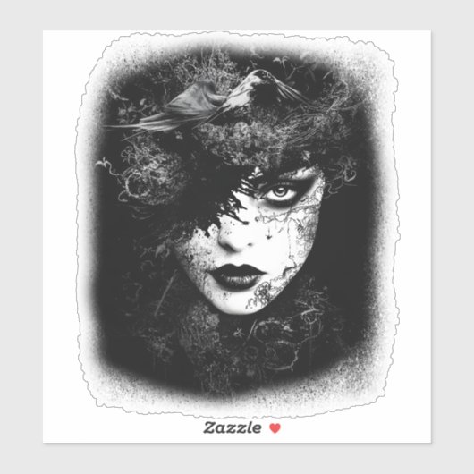 Gothic Woman Sticker (Vel)