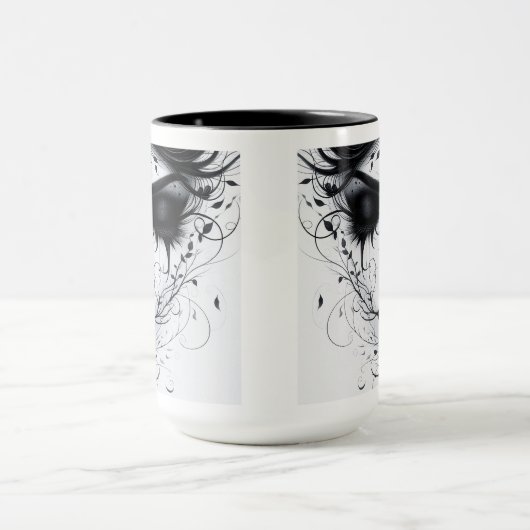 Gothic Woman's Face Mok (Midden)