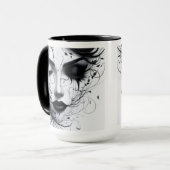 Gothic Woman's Face Mok (Voorkant links)