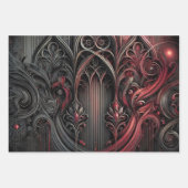 Gothic Wrapping Paper Flat Sheet - Set van 3 (Voorkant 3)