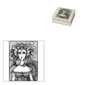 GOTHIC ZEEMEERMIN FANTASY RUBBER STEMPEL * Aanpass (Gestempeld)