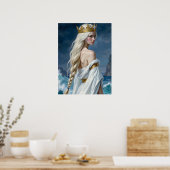 Gothic Zeemeermin Zwanenkoningin Fantasy Poster (Keuken)