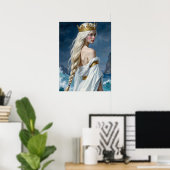 Gothic Zeemeermin Zwanenkoningin Fantasy Poster (Thuiskantoor)