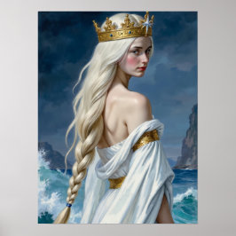Gothic Zeemeermin Zwanenkoningin Fantasy Poster