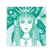 GOTHIC ZEEMEERMIN, ZWART ZEE SIREN FANTASY WHIMSY,  ZELFINKTENDE STEMPEL (Design)