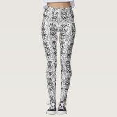 GOTHIC ZIE GEEN EVIL CEMETERY SKELETON LEGGINGS He (Voorkant)