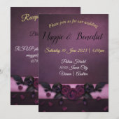 Gothic ziet er trouwuitnodiging uit. . kaart (Voorkant / Achterkant)