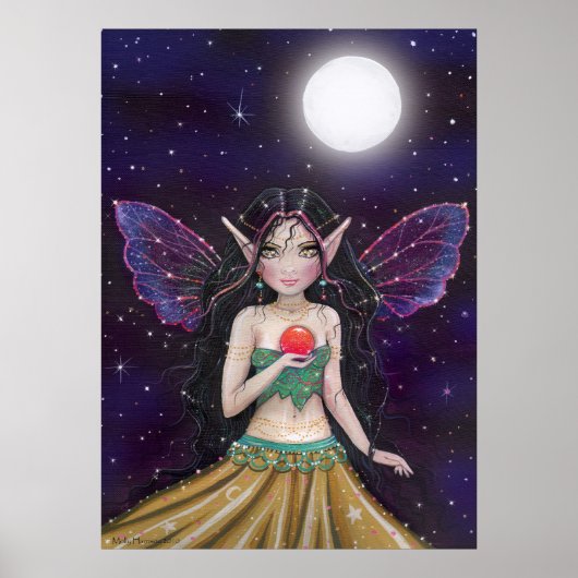 Gothic Zigeuner Elf Poster van Molly Harrison (Voorkant)
