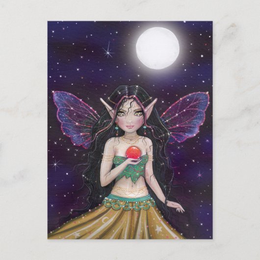 Gothic Zigeuner Elf Postkaart door Molly Harrison (Voorkant)