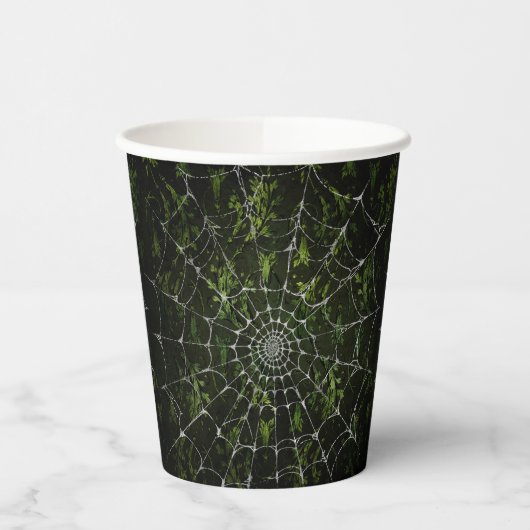 Gothic Zilver Web verontwaardigd Papieren Bekers (Links)