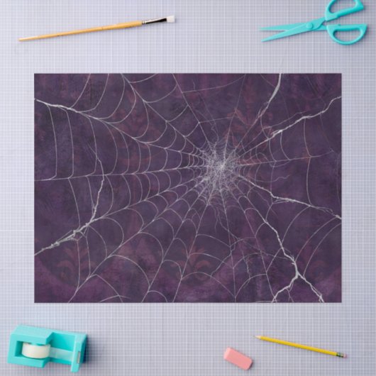 Gothic Zilver Web verontwaardigd Tissuepapier (Craft)