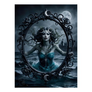 Gothic Zodiac Cancer – Mystieke Kreeft Illustratie Perfect Poster