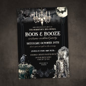 Gothic Zombie Apocolypse Boos & Booze Halloween Kaart