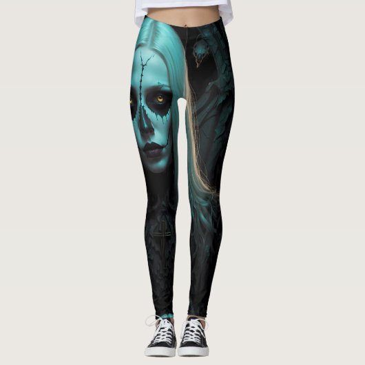 Gothic Zombie Dark Elegance Leggings (Voorkant)