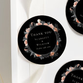 Gothic  zwart blush bruiloft dank u bedankjes labels