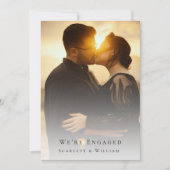 Gothic  zwart blush foto We zijn verloofd Kaart (Voorkant)