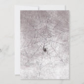 Gothic Zwart & Bourgogne Spooky Bridal Luncheon Kaart (Achterkant)