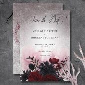 Gothic Zwart & Bourgondische schedel & Spin Bruilo Save The Date