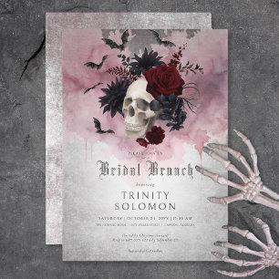 Gothic Zwart & Bourgondische schedel & vleermuizen Kaart