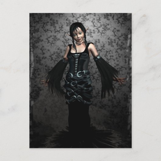 Gothic zwart Briefkaart (Voorkant)