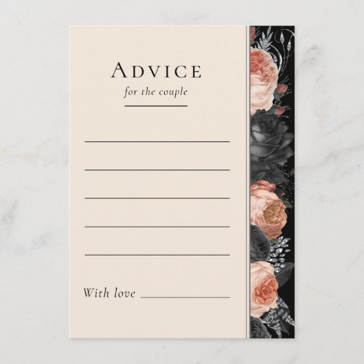 Gothic  zwart bruiloft advies Kaart (Voorkant)