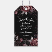 Gothic Zwart Donker Bloemen Bruiloft Favor Gift La Cadeaulabel (Voorkant)