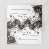 Gothic Zwart Donker Rozen  Gothic Bruiloft Plaatskaartje (Buitenkant ongevouwen)