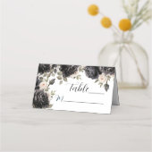 Gothic Zwart Donker Rozen  Gothic Bruiloft Plaatskaartje (Achterkant)