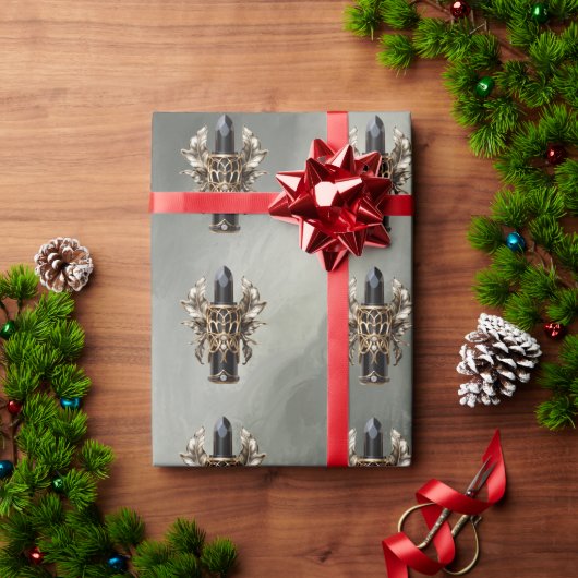 Gothic zwart en goud lippenstift cadeaupapier (Feestdagen Geschenken)