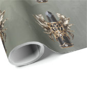 Gothic zwart en goud lippenstift cadeaupapier (Rol Hoek)