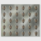 Gothic zwart en goud lippenstift cadeaupapier (Vlak)