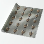 Gothic zwart en goud lippenstift cadeaupapier (Uitgerold)